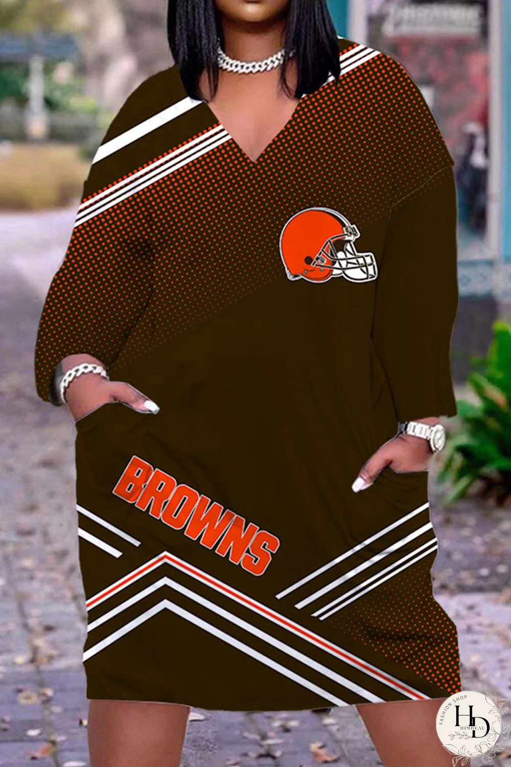 Black Yellow Casual Print Patchwork V Neck Straight Dresses