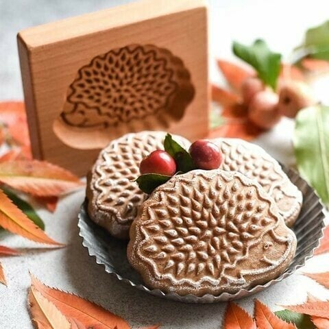 🎄USD9.99 🐰 - Wooden pattern cookie embossing mold