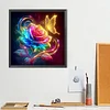 Diamond Painting -5D Full Round Drill Neon Rose Butterfly(40x40cm-Box Packagin)