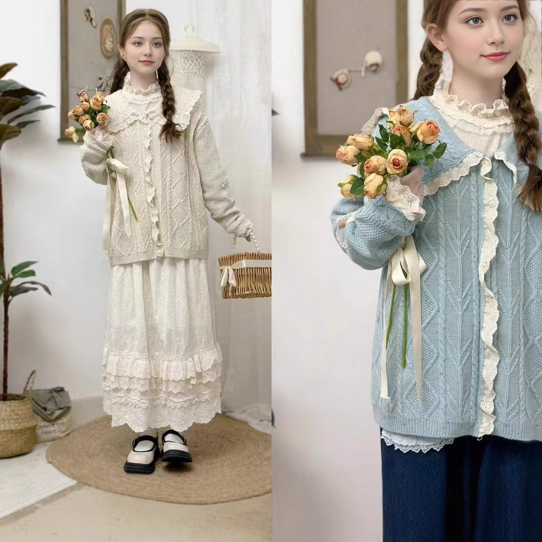 Chicfifth Sweater Women Winter Long Sleeve High Quality Autumn Vintage Top Knitted Cardigan