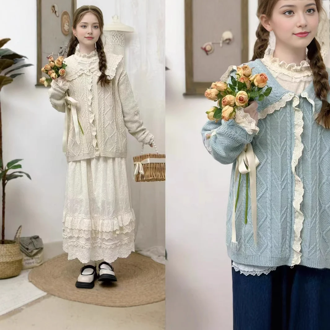 Chicfifth Sweater Women Winter Long Sleeve High Quality Autumn Vintage Top Knitted Cardigan