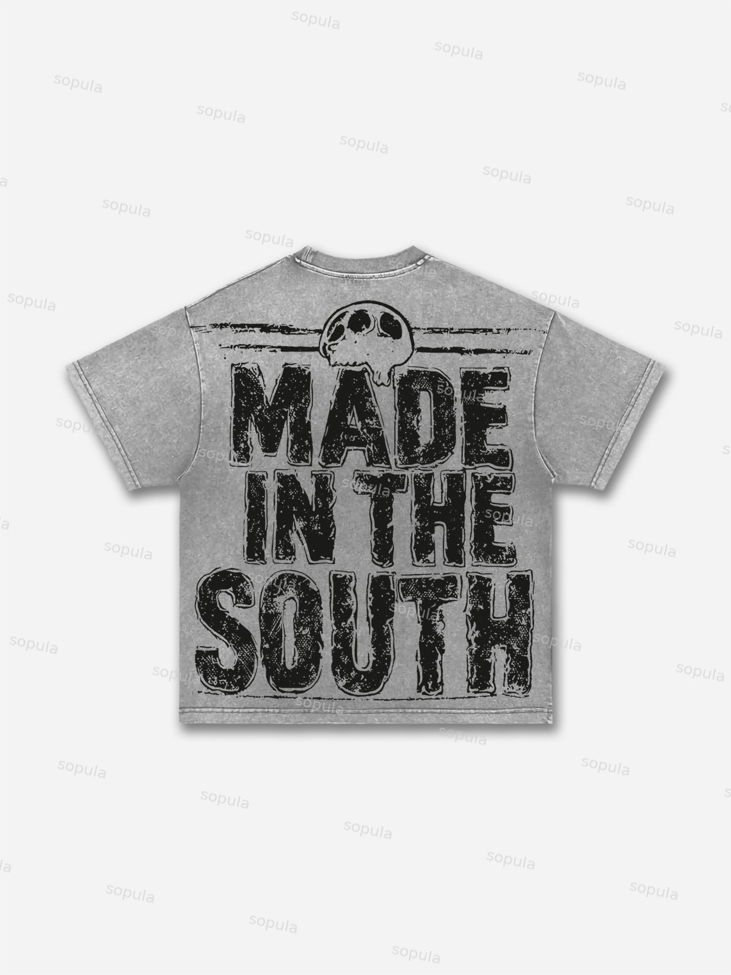 Made In The South Graphic Acid Wash T-shirt - SOPULA