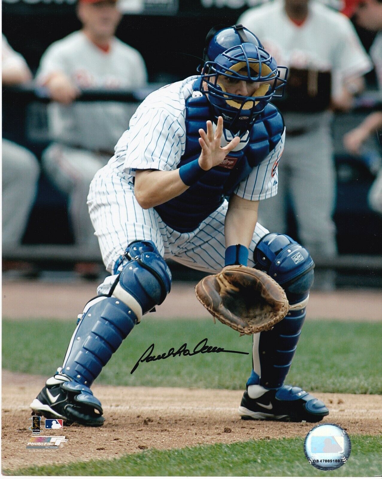 PAUL LODUCA NEW YORK METS ACTION SIGNED 8x10