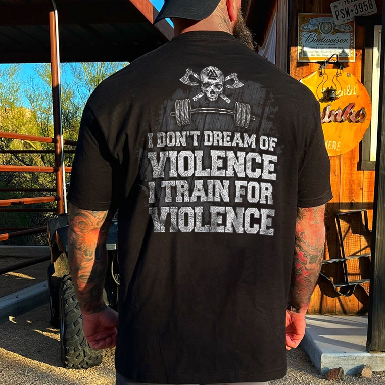 Livereid I Don't Dream Of Violence Printed Men's T-shirt - Livereid