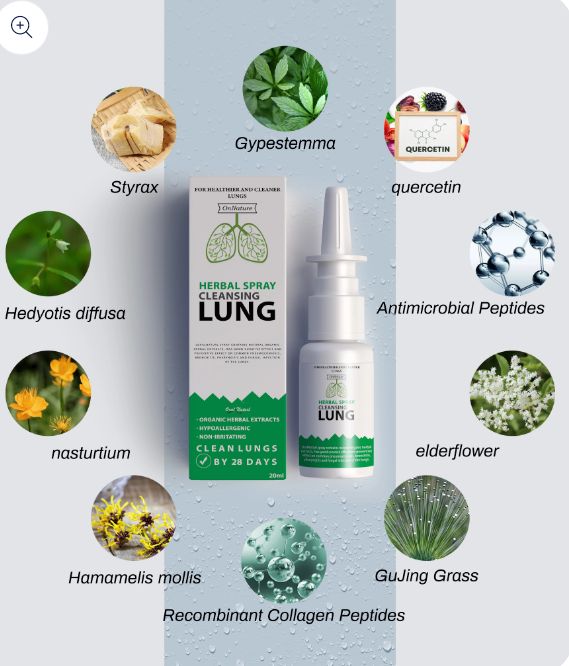Organic Herbal Lung Cleanse & Repair Nasal Spray,2023 New Herbal