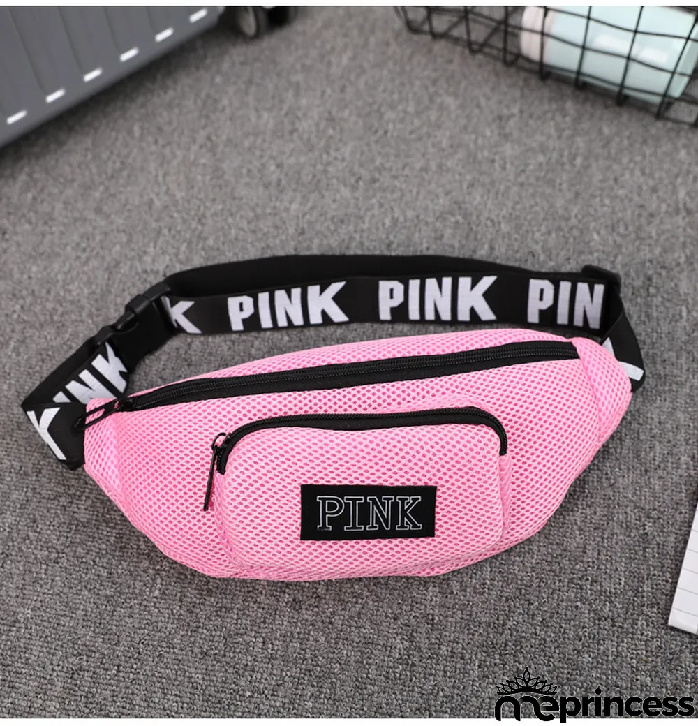 PINK Letter Sports Waist Bags