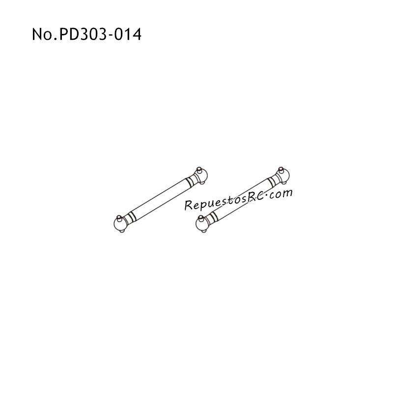 PD RACING TR16ii Piezas para Coches RC Ejes Transversales Traseros PD303-014