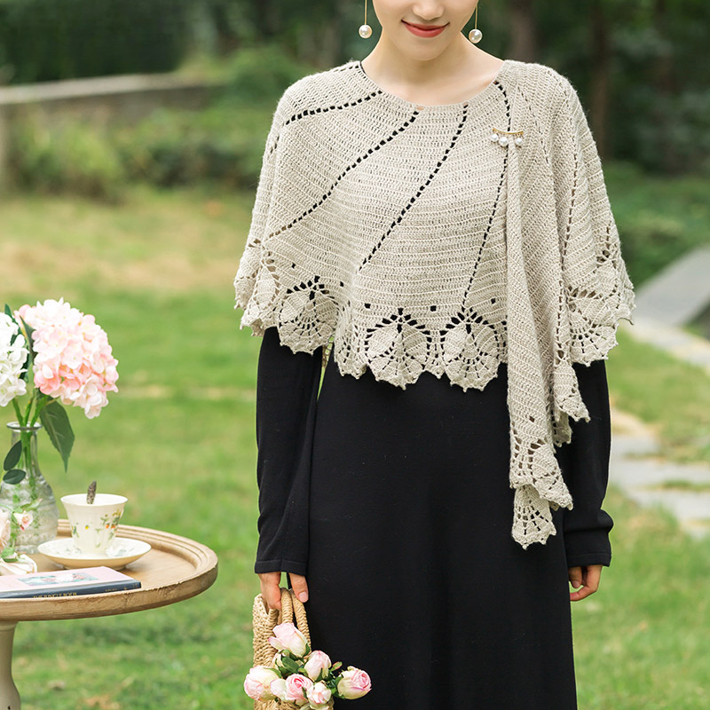 Susan's Blossom Vortex Handcrafted Shawl Crochet DIY Kit – Yarn Pack