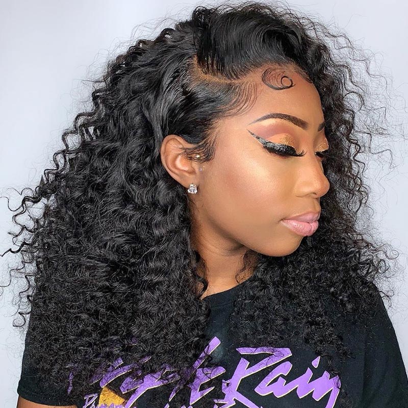 Italian Curly HD Lace Wigs 200% Density Undetectabl HD Wigs Pre Plucked 