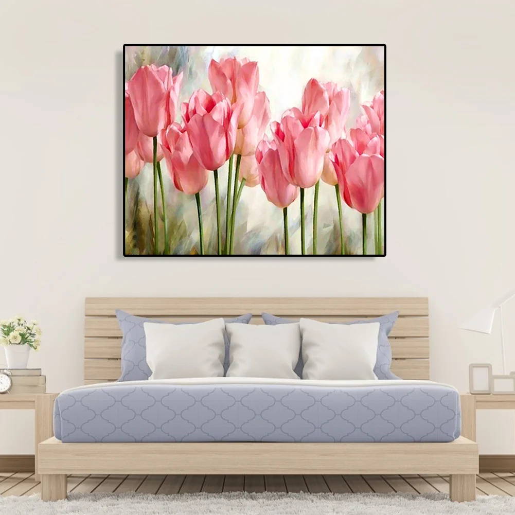 Pink Flower - Paint By Number(50*40cm)