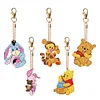 5pcs DIY Winnie the Pooh Diamond Painting Double-Sided Keychains