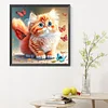 Diamond Painting -5D Full Round Drill Butterfly and Kitten