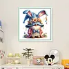Rabbit Gnome-11CT Stamped Cross Stitch 45*45cm/17.72*17.72in tapestrymarket