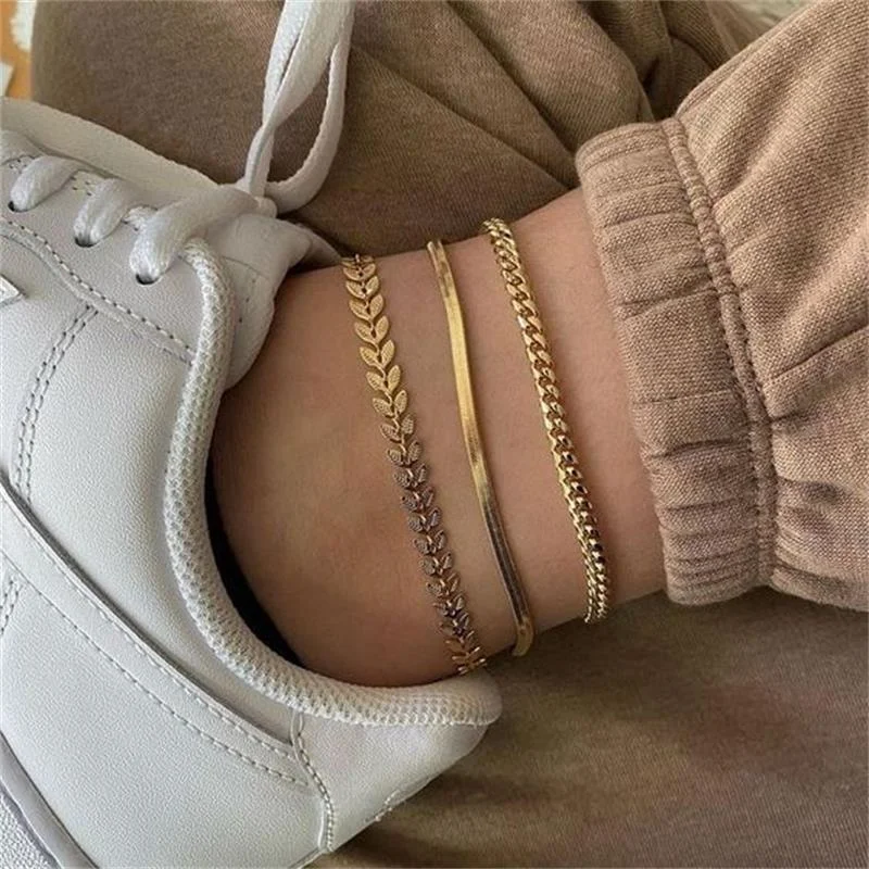 Women geometric shape fashion women anklet-zachics