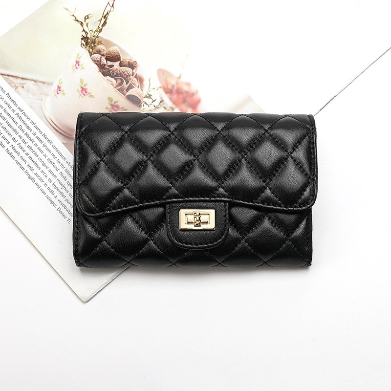 Mature Women Full Sheepskin Wallet Fashion Purse