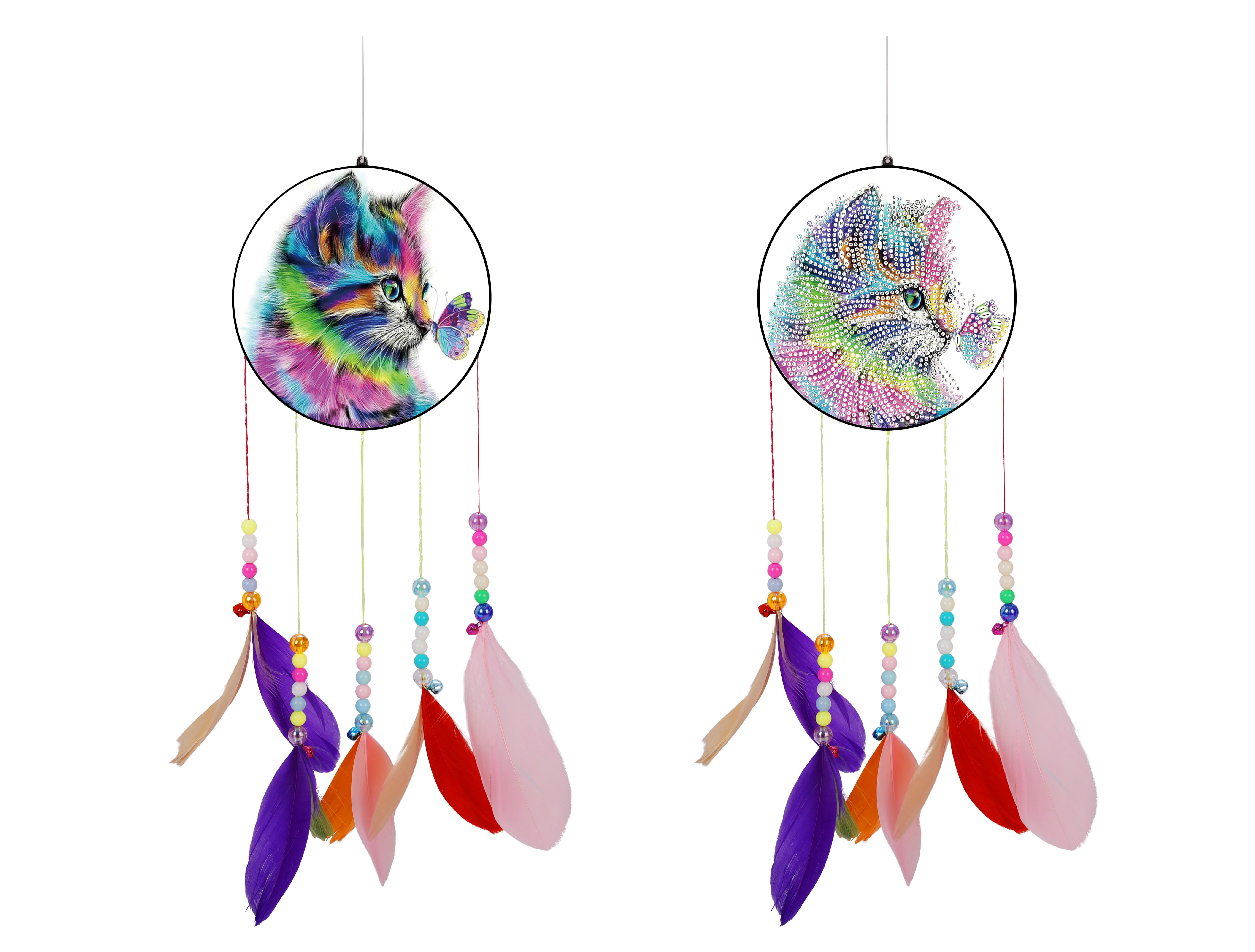 

Cat Acrylic Lucky Wind Chime - 5D DIY Craft Pendant, 501 Original