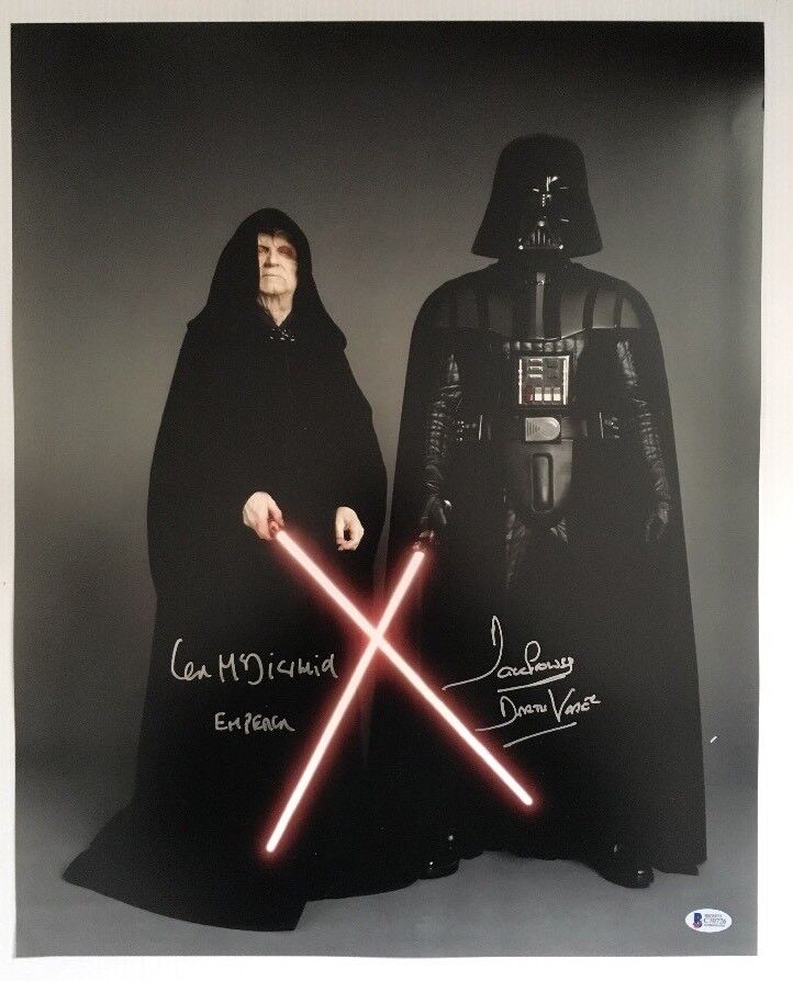 Dave David Prowse Ian Mcdiarmid Signed 16x20 Photo Poster painting Star Wars BECKETT COA