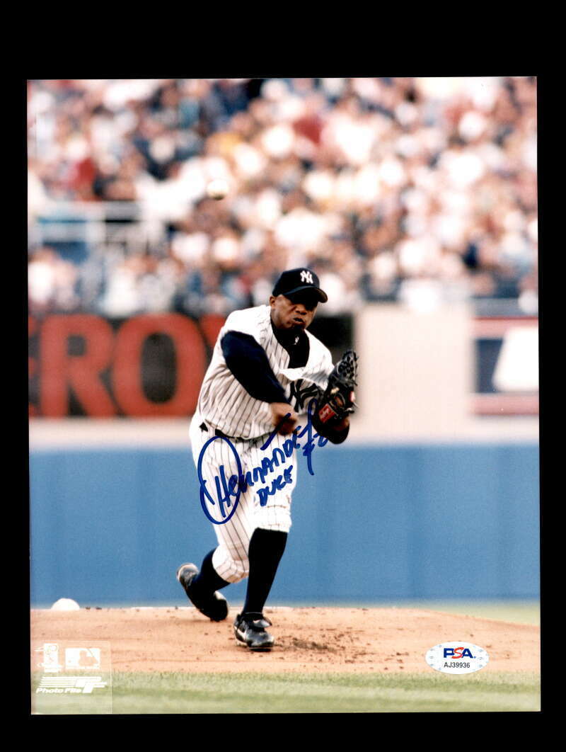 Orlando Hernandez PSA DNA Coa Signed 8x10 Photo Poster painting Yankees Autograph