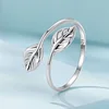 Sterling Silver Leaf Wrap Ring 