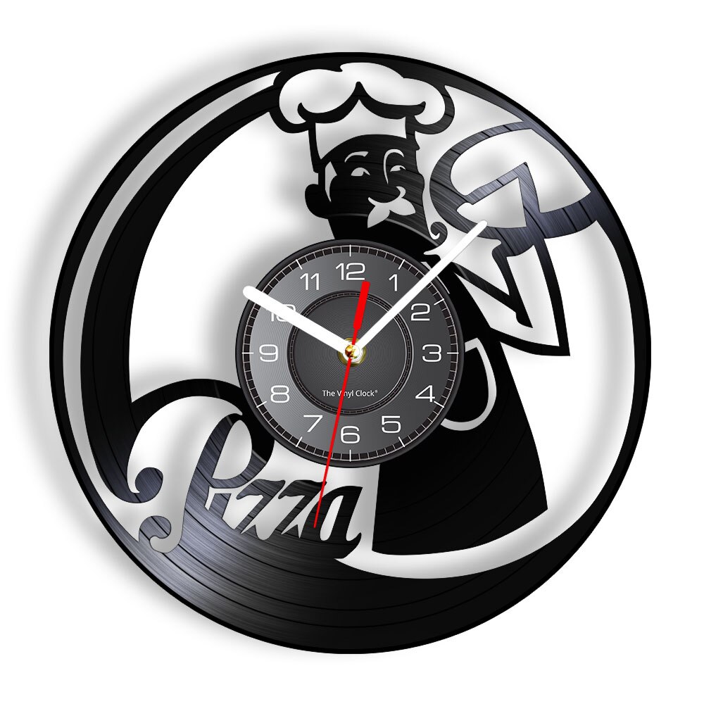 

Pizza Maker Italian Cook Silent Move Wal - Vinyl Record Wall Clock - Without LED, 501 Original