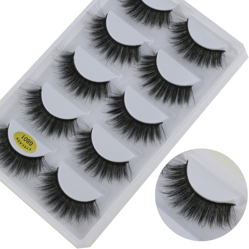 5 Pair 3D Natural Thick False Fake Eyelashes