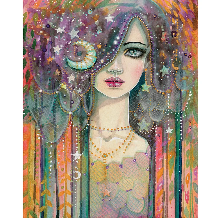 Galactic Girl 40*50CM (Canvas) Full Round Drill Diamond Painting gbfke