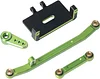 AMK Metal Axial SCX24 Servo Set Including Servo Mount Bracket & Arms & Steering Links for 1/24 RC Crawler Upgrades(Green)