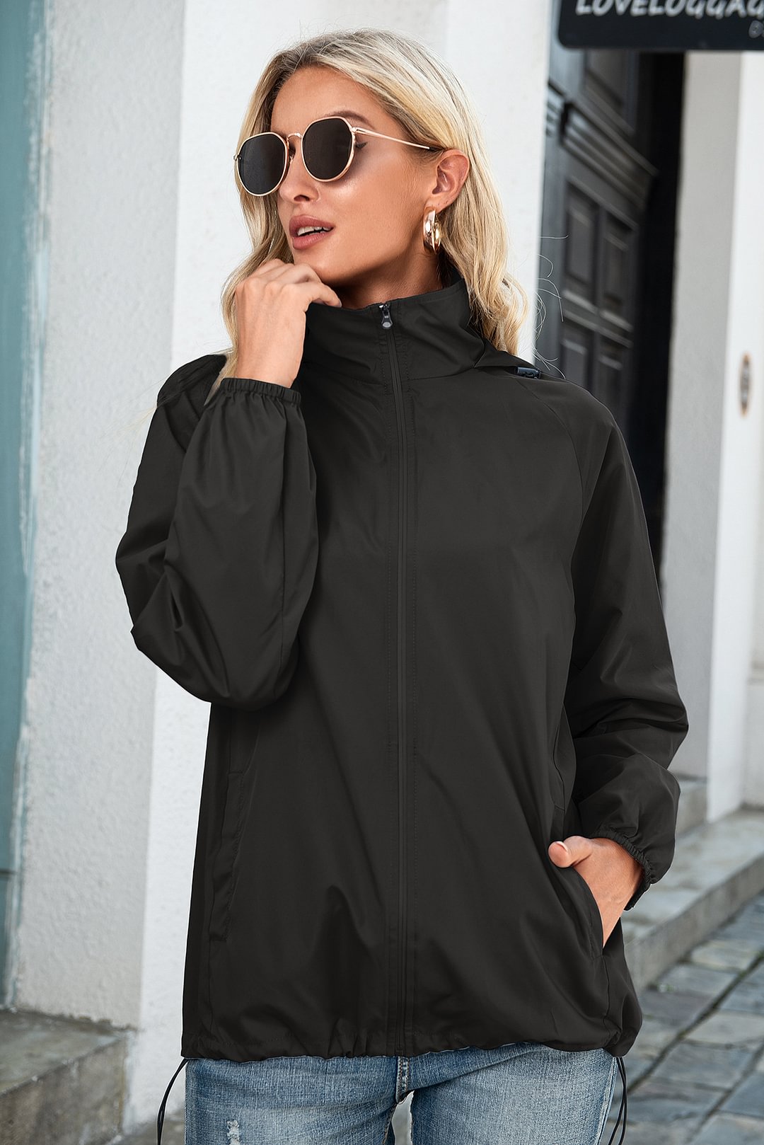Thin Hood Rain-proof Clothes Raincoat Outdoor Sports Mountaineering Suit Windbreaker Coat Jacket For