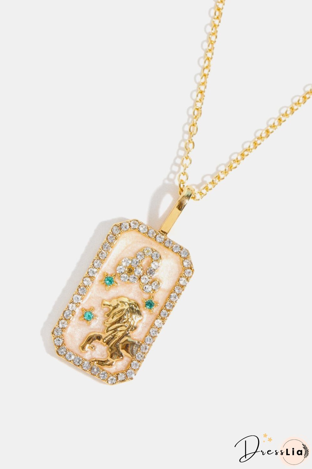 Rhinestone Constellation Pendant Copper Necklace