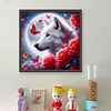Rose And Wolf Under The Moon-11CT Stamped Cross Stitch 40*40cm/15.75*15.75in