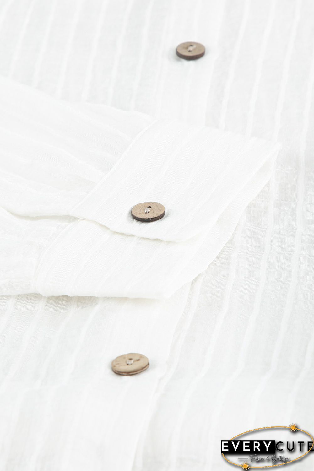 White Striped Shirt Dress Beach Cover up with Belt