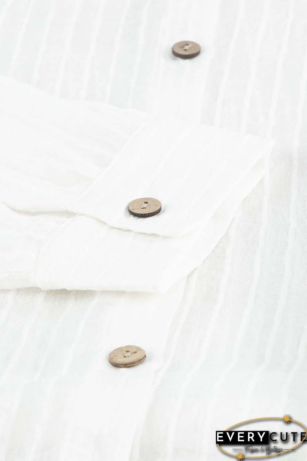 White Striped Shirt Dress Beach Cover up with Belt