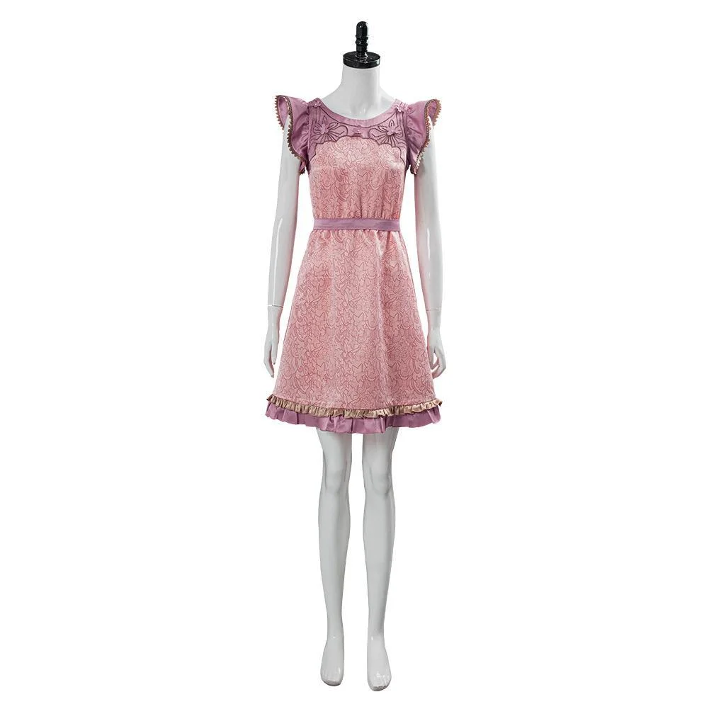 final fantasy vii  remake aerith wall market the honeybee inn pink short dress cosplay costume