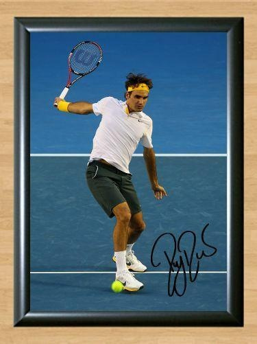 Roger Federer Signed Autographed Photo Poster painting Poster Print Memorabilia A4 Size