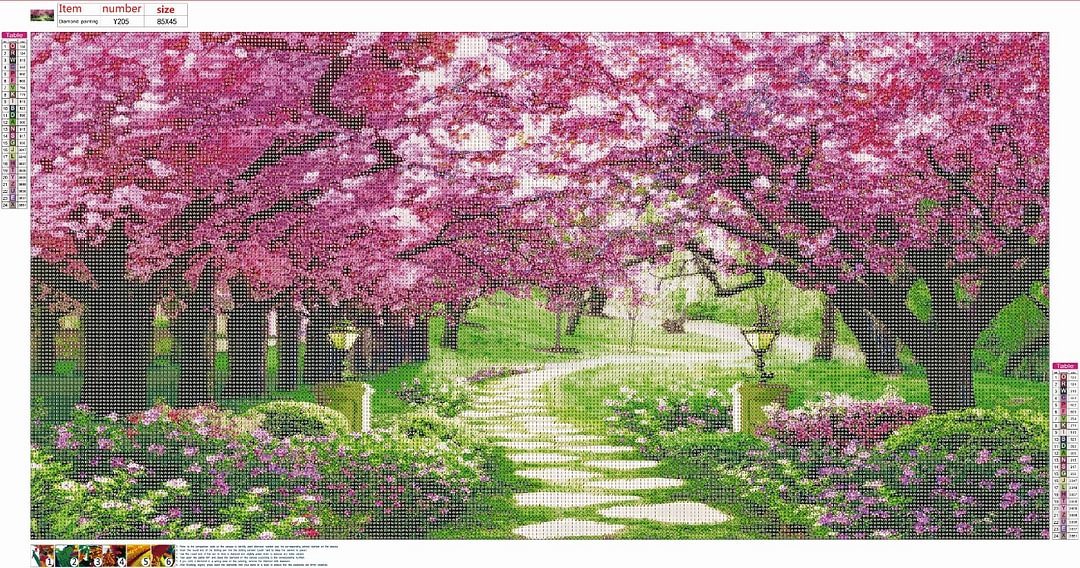 Cherry Blossom Forest Full Round Diamond Painting(85*45cm)