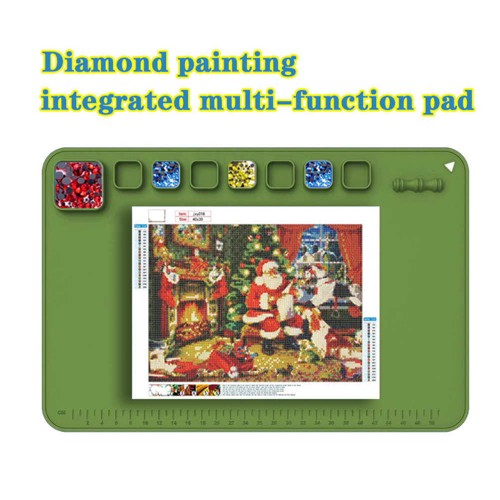 DIY Diamonds Painting Pad Foldable Silicone Fixed Mat Accessories (Green)
