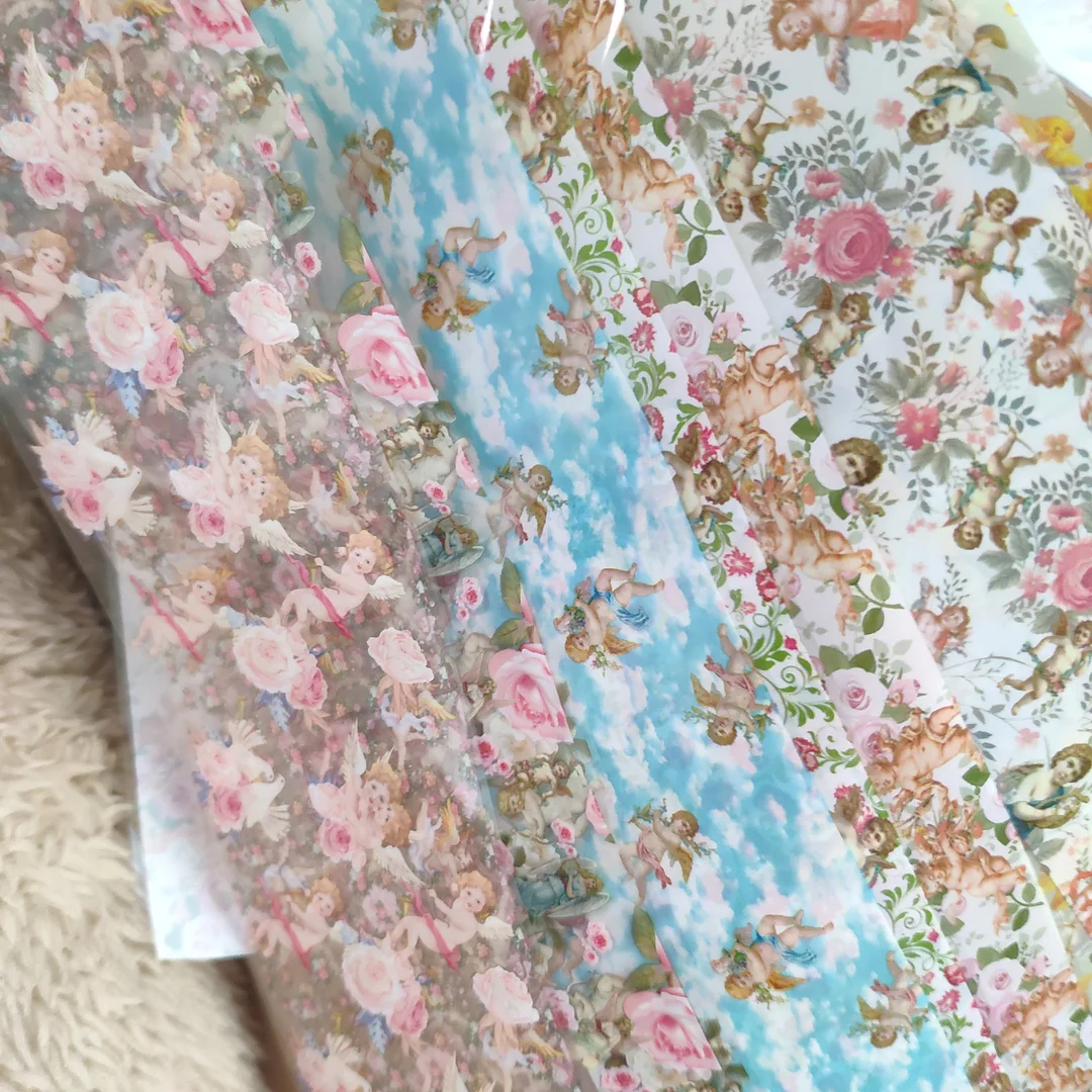 50×4cm Angel Nail Art Foils Paper Nail Art Transfer Sticker Slide Decals Accessories 10 Styles  Nail Art Decorations Manicure Wr-Nail Inspo