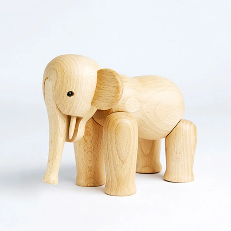 Home Decor Solid wood ornaments beech wood size elephant wooden crafts home decoration birthday gifts wooden gifts