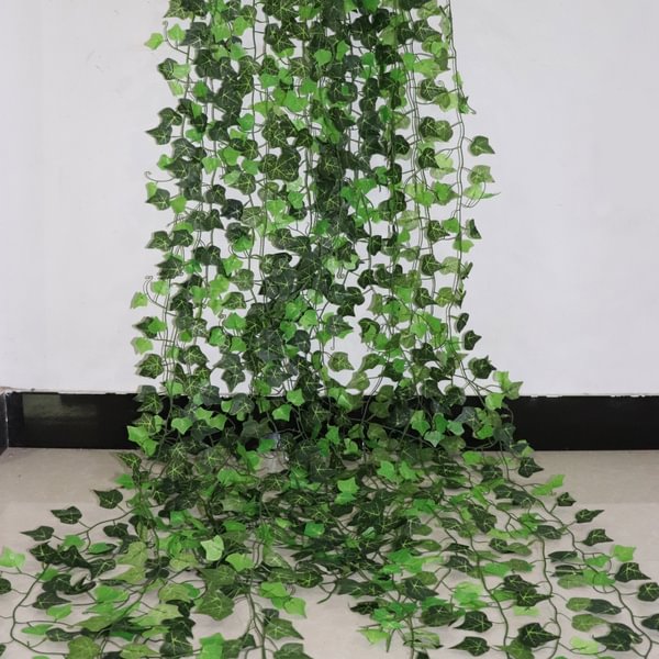 72pcs Leaf 1 Piece 2.2M Home Decor Artificial Ivy Leaf Garland Plants Vine Fake Foliage Flowers Creeper Green Ivy Wreath - Shop Trendy Women's Fashion | TeeYours
