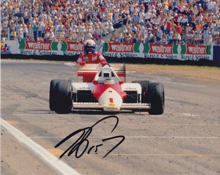 Alain Prost Hand Signed 10x8 Photo Poster painting F1 Autograph Marlboro McLaren 3