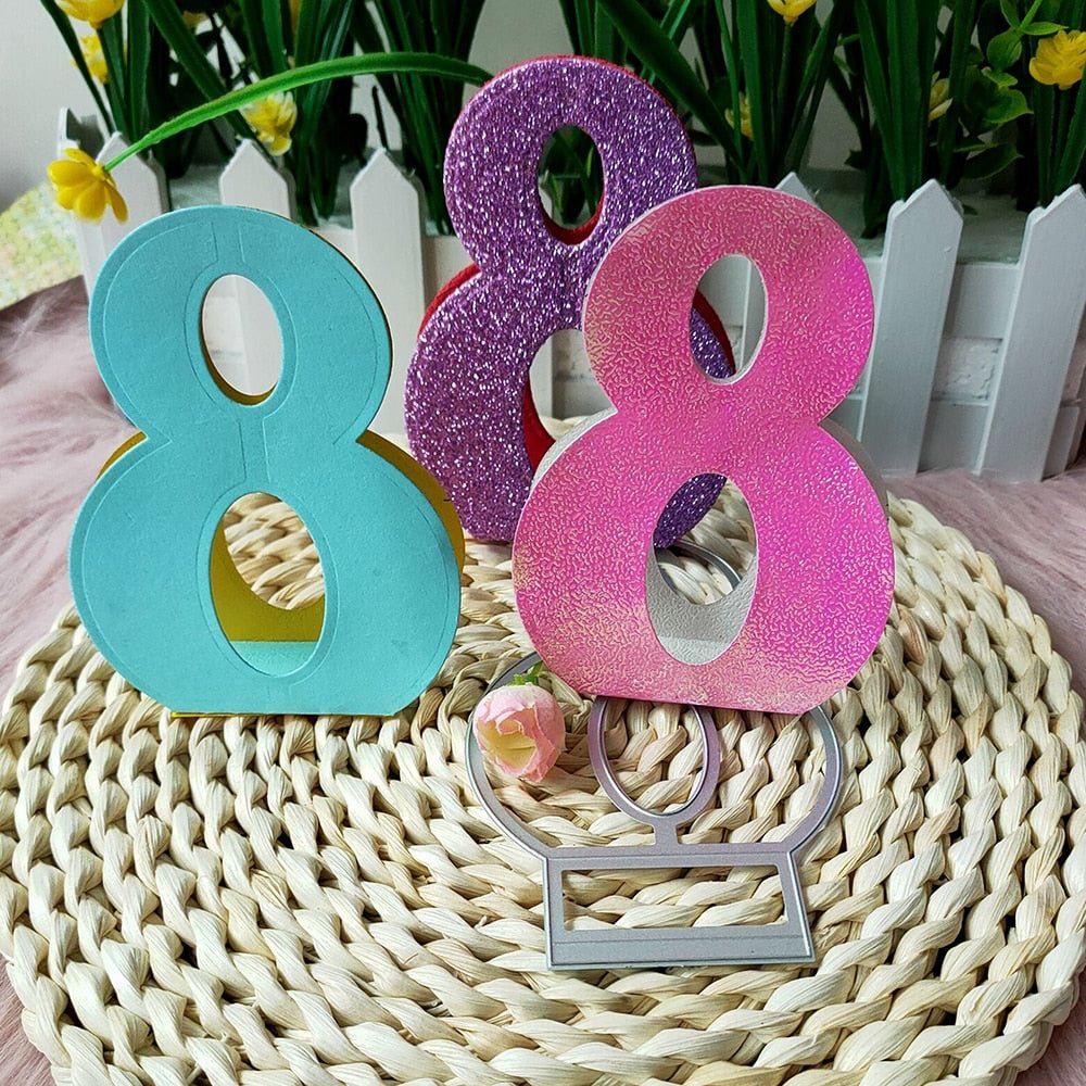 New International Women's Day 8 Eight metal cutting die mould scrapbook decoration embossed photo album decoration card making
