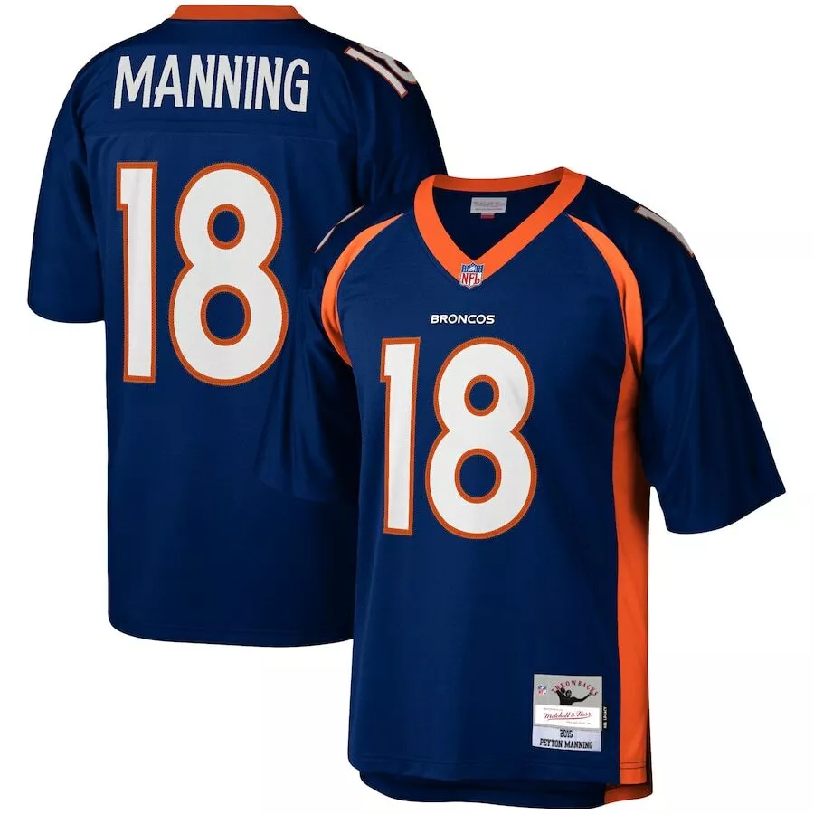 Denver Broncos Peyton Manning #18 Mitchell & Ness Navy 2015 NFL Legacy Jersey mysite