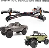 AMK Chassis Frame Set Wheelbase 313mm with 2 Speed Transmission Reversed Front Axle for 1/10 RC Crawler Axial SCX10 II 90046 EX86100