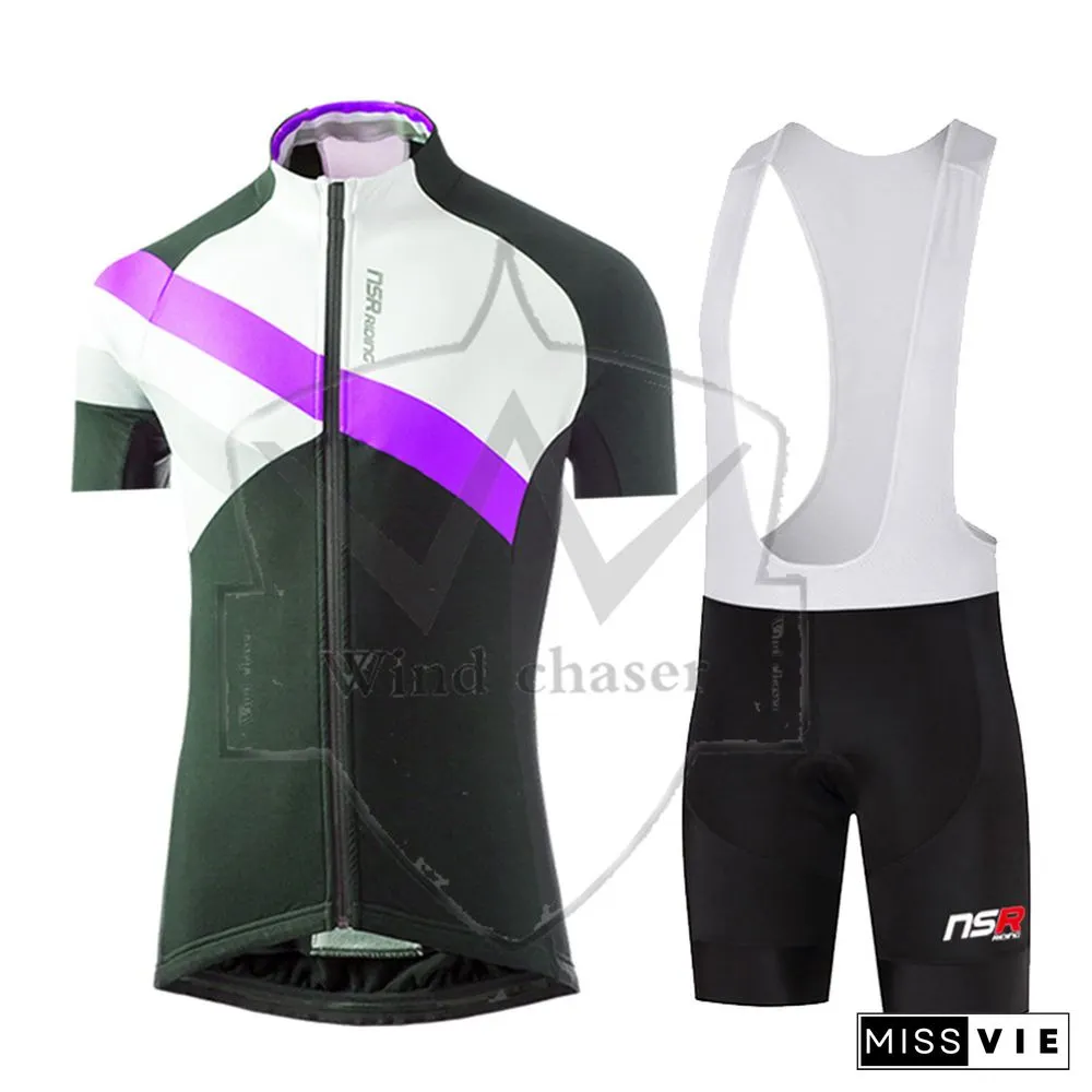 New Nsr Summer Short Sleeve Cycling Jersey Set Breathable Racing Sport Bicycle Jersey Cycling Clothing 여름 자전거 의류