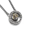 Eye of God Lucky Beads Pendant Necklace -  Trendy Cool All-Match Double Ring Vintage Pendant