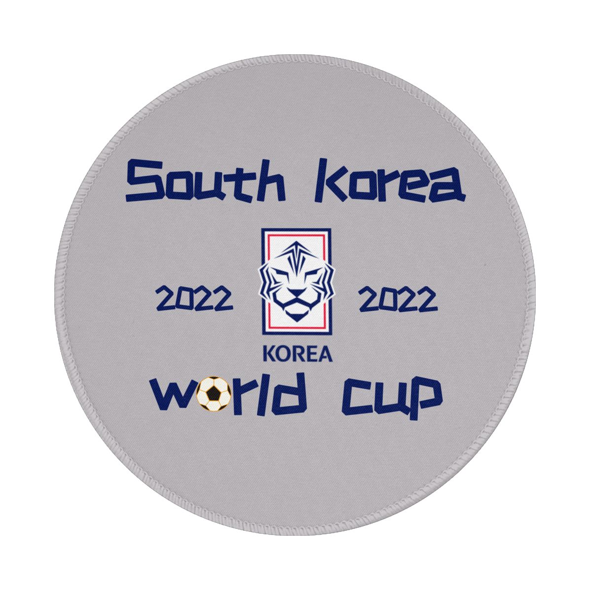 South Korea 2022 World Cup Team Logo Round Non-Slip Thick Rubber Modern Gaming Mousepad