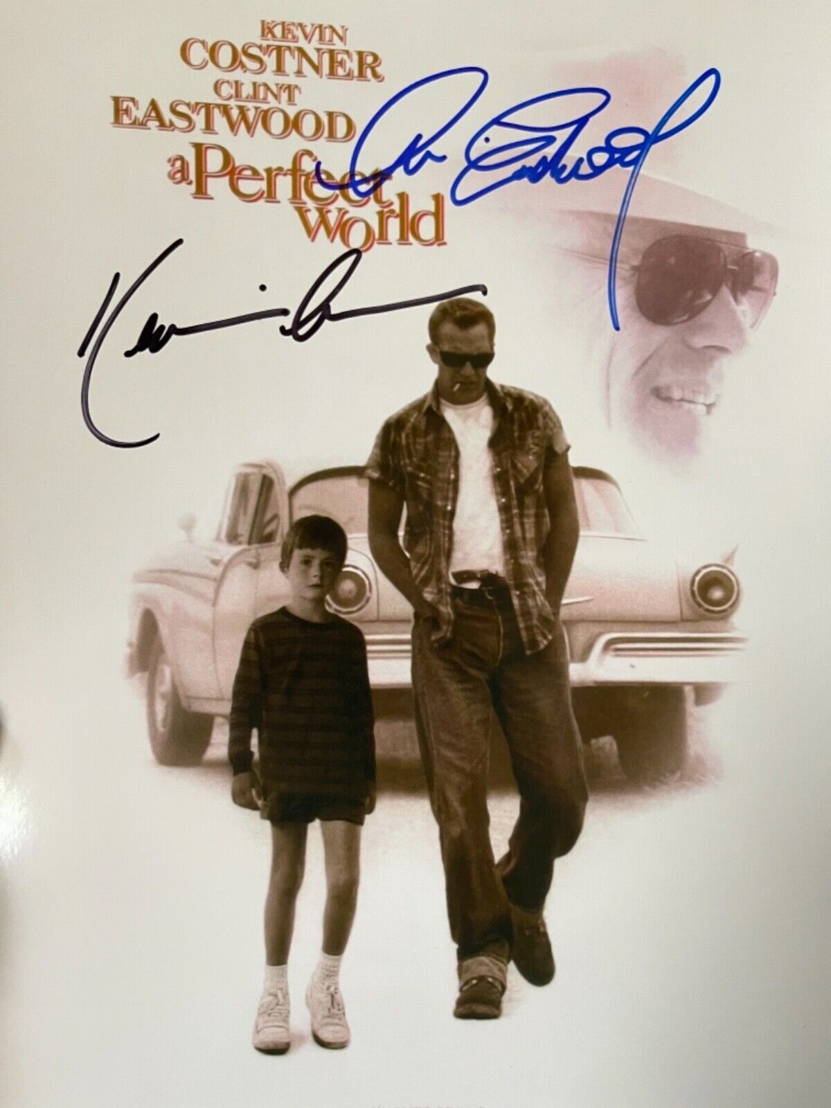 Clint Eastwood Kevin Costner Signed 8 x10 Photo Poster painting picture hot a perfect world