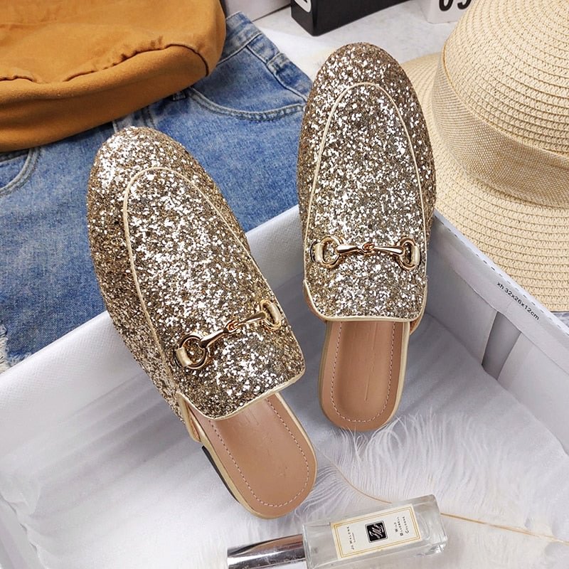 Spring/Summer 2021 New Women's Fashion Mueller Shoe Outdoor Trend Large Size Ball-toed Slippers with Flat Topper