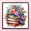 Flowers And Books-11CT Stamped Cross Stitch 40*40cm/15.75*15.75in