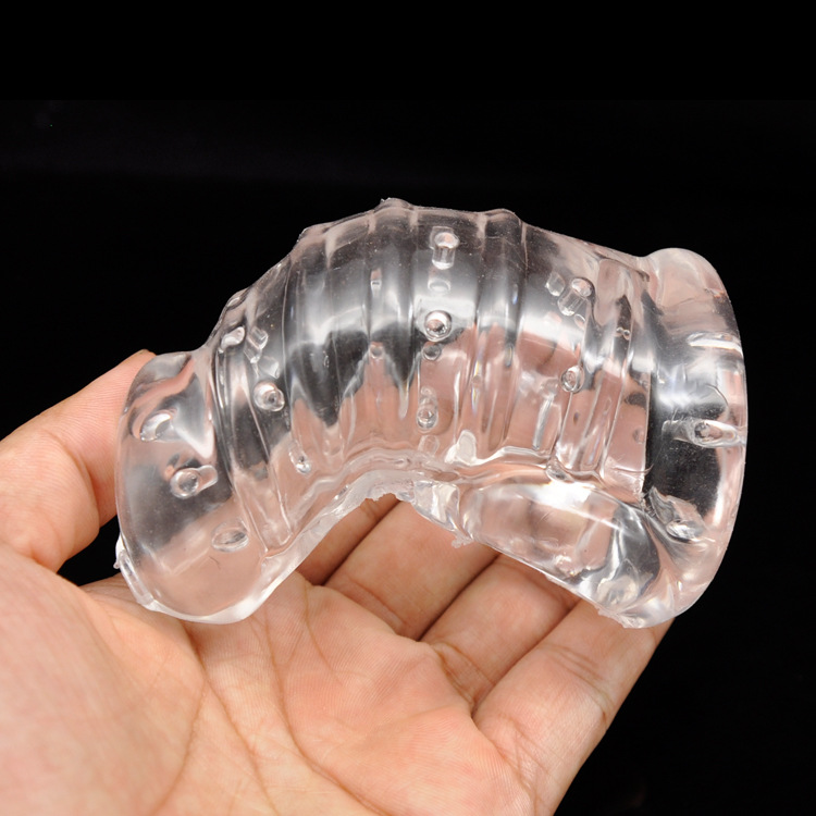Beaded Silicone Sleeve Male Chastity Device 